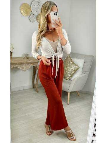 My Look Féminin| gilet noué doux et naturel,prêt à porter pour femme