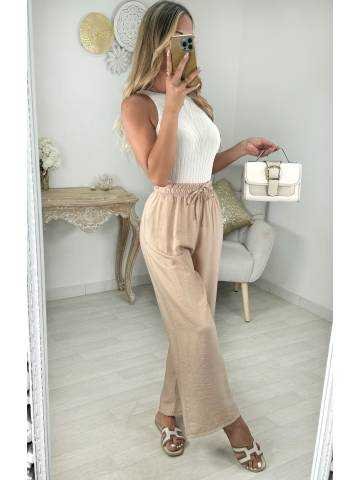pantalon fluide & loose caramel