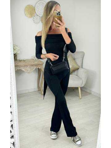 Ensemble noir tunique asymétrique