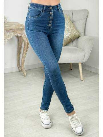 Jeans slim bleu "5 boutons"