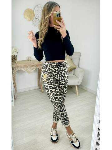 Pantalon imprimé léo & gold style jogging